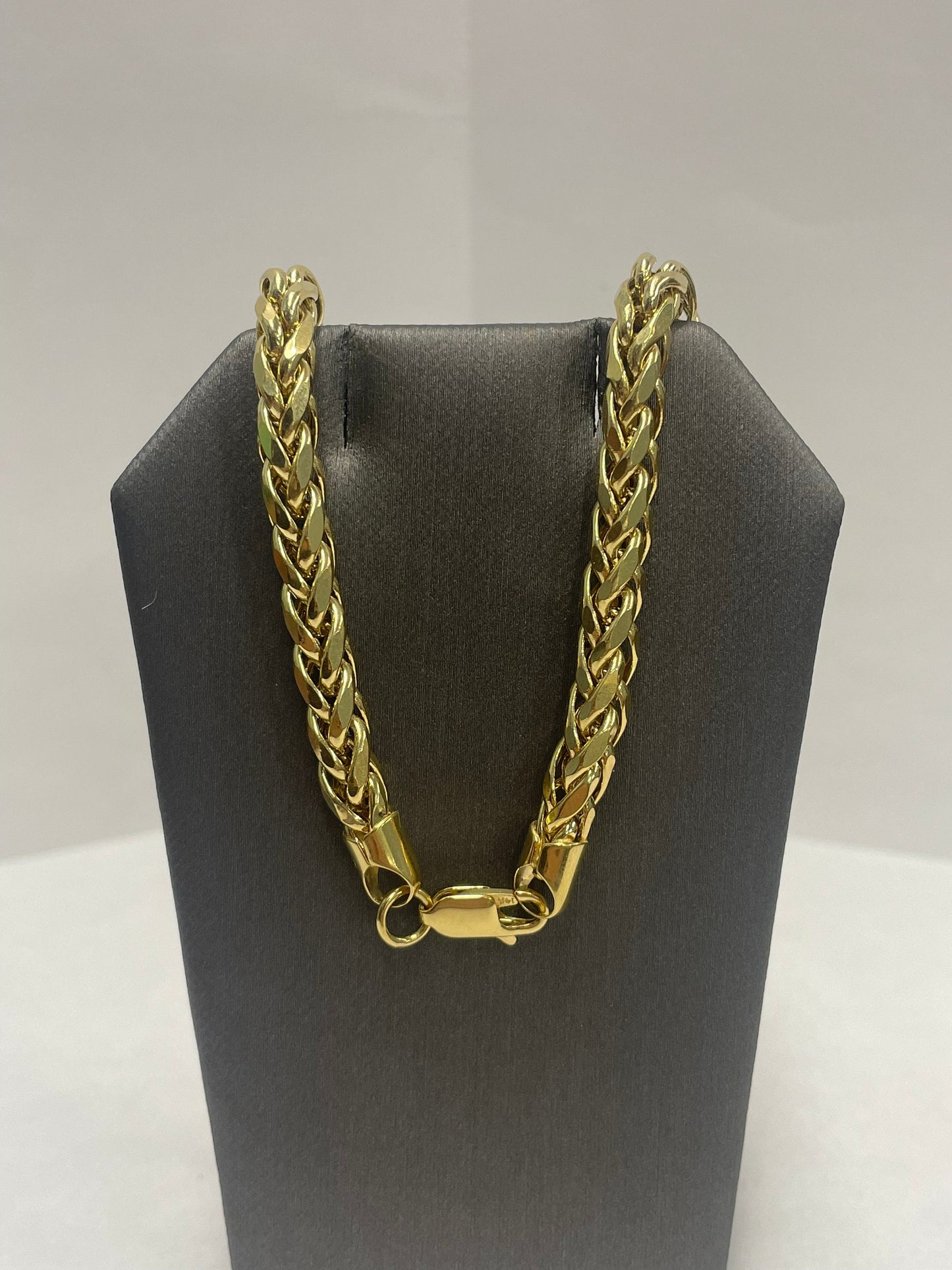 14k Yellow Gold Diamond Cut Franco Chain 22 inch