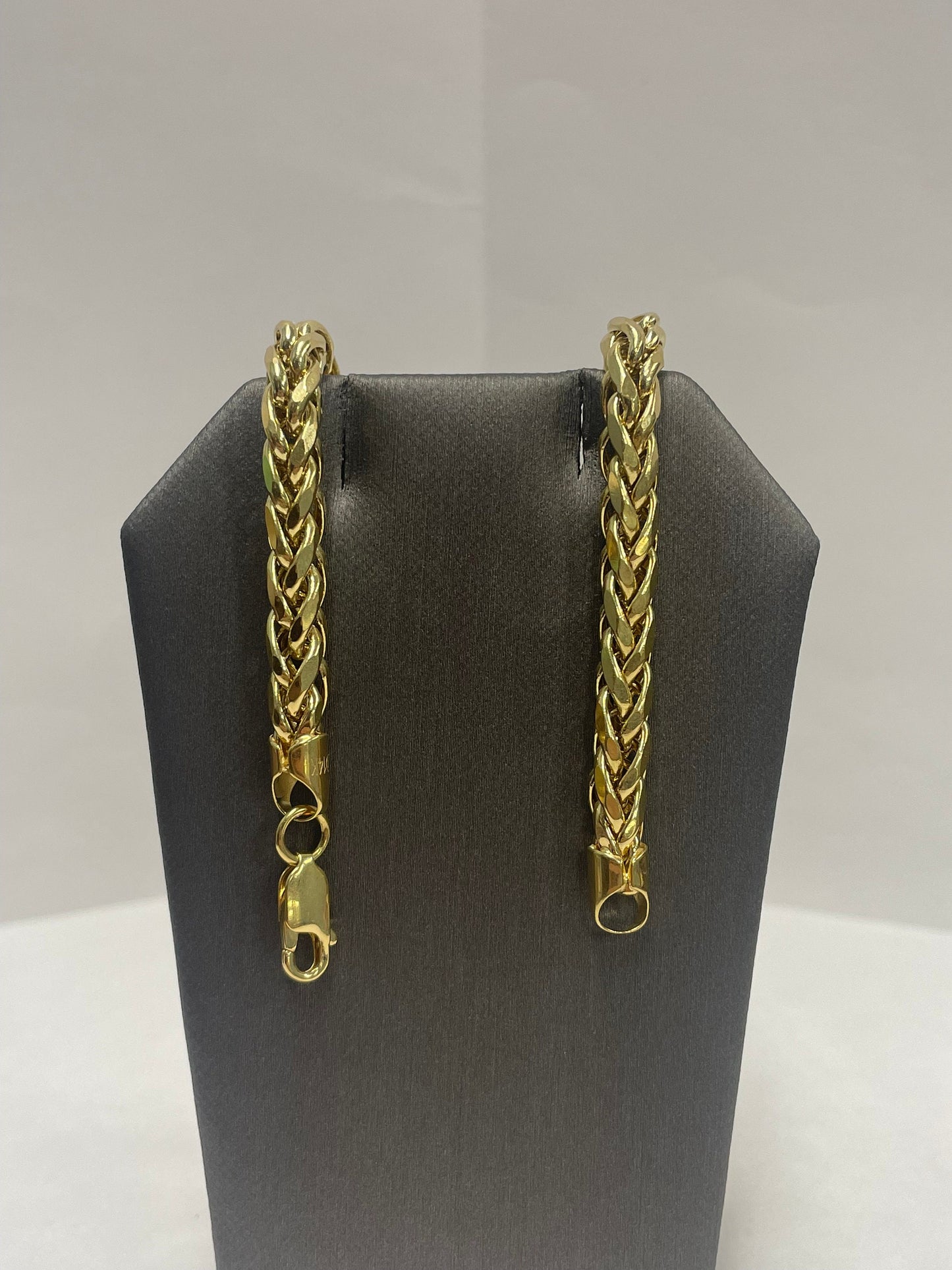 14k Yellow Gold Diamond Cut Franco Chain 22 inch