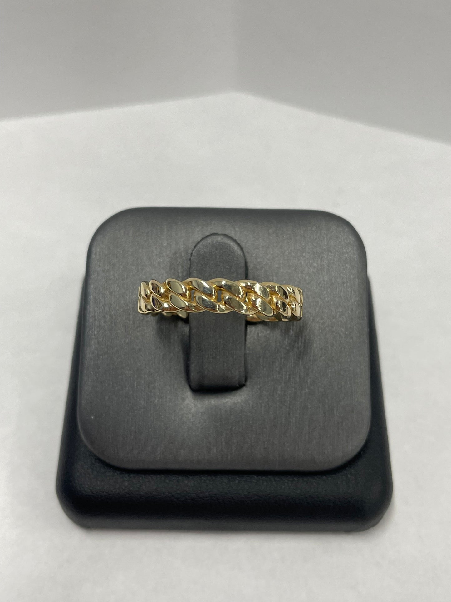 14k Yellow Gold Cuban Link Ring