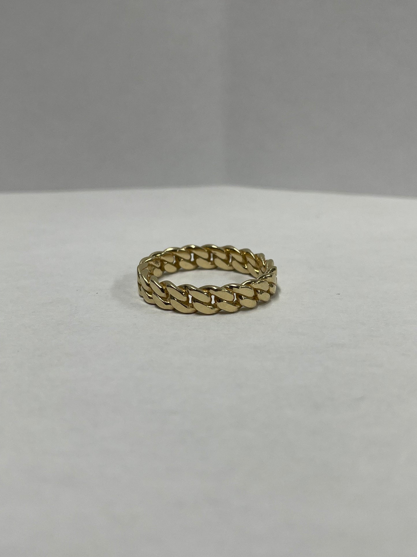 14k Yellow Gold Cuban Link Ring