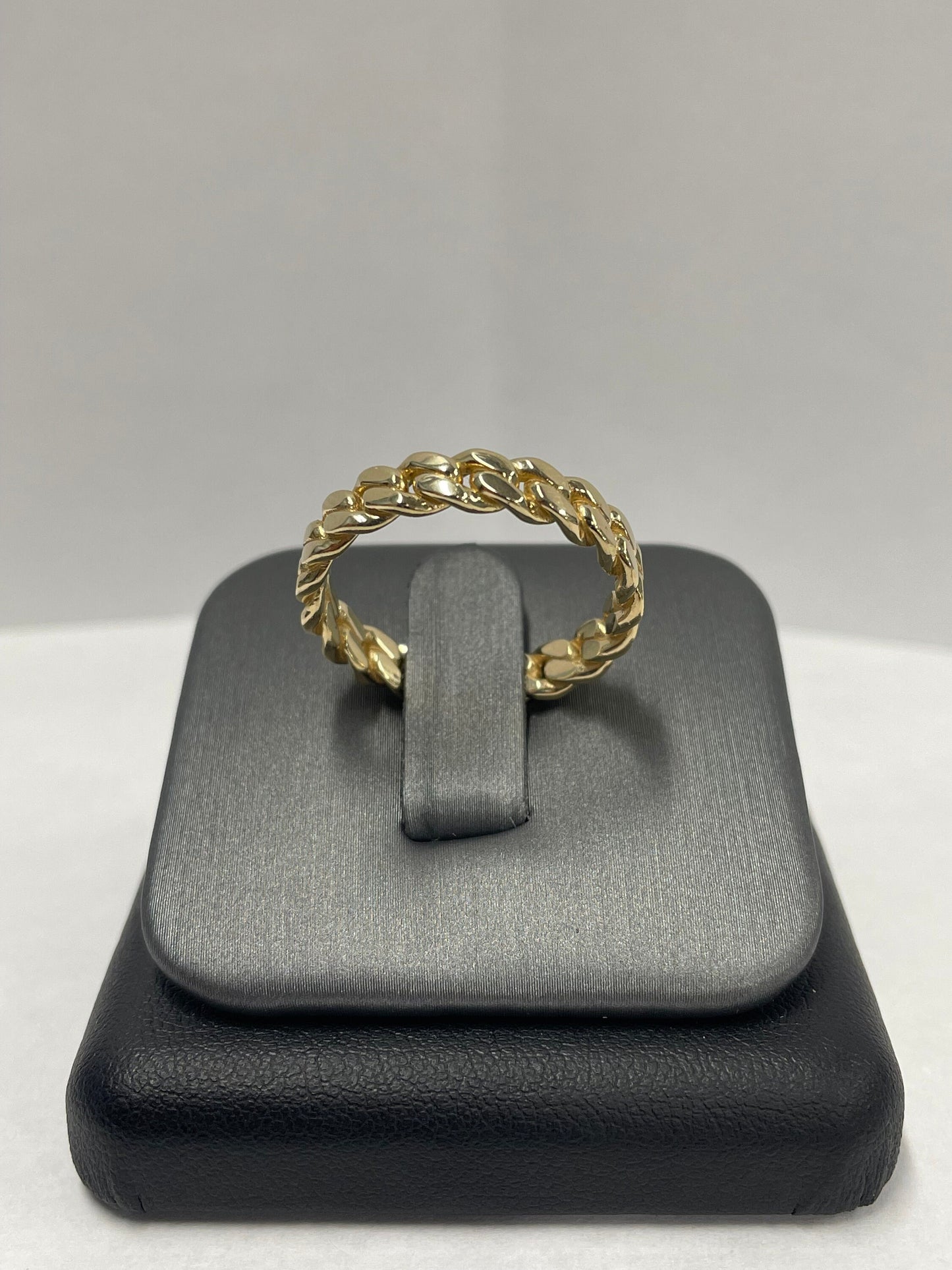 14k Yellow Gold Cuban Link Ring