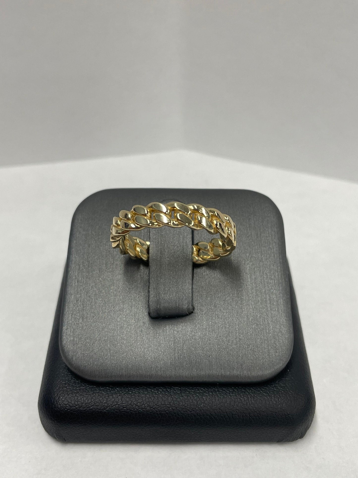 14k Yellow Gold Cuban Link Ring