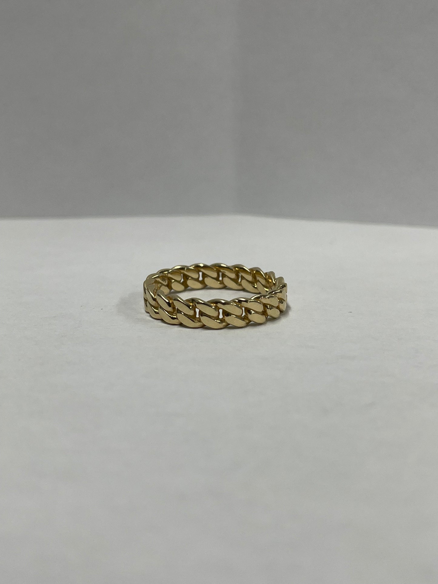 14k Yellow Gold Cuban Link Ring