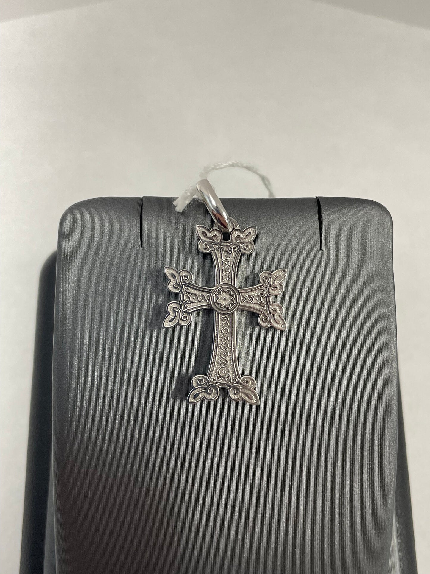 14k White Gold Small Armenian Cross Pendant