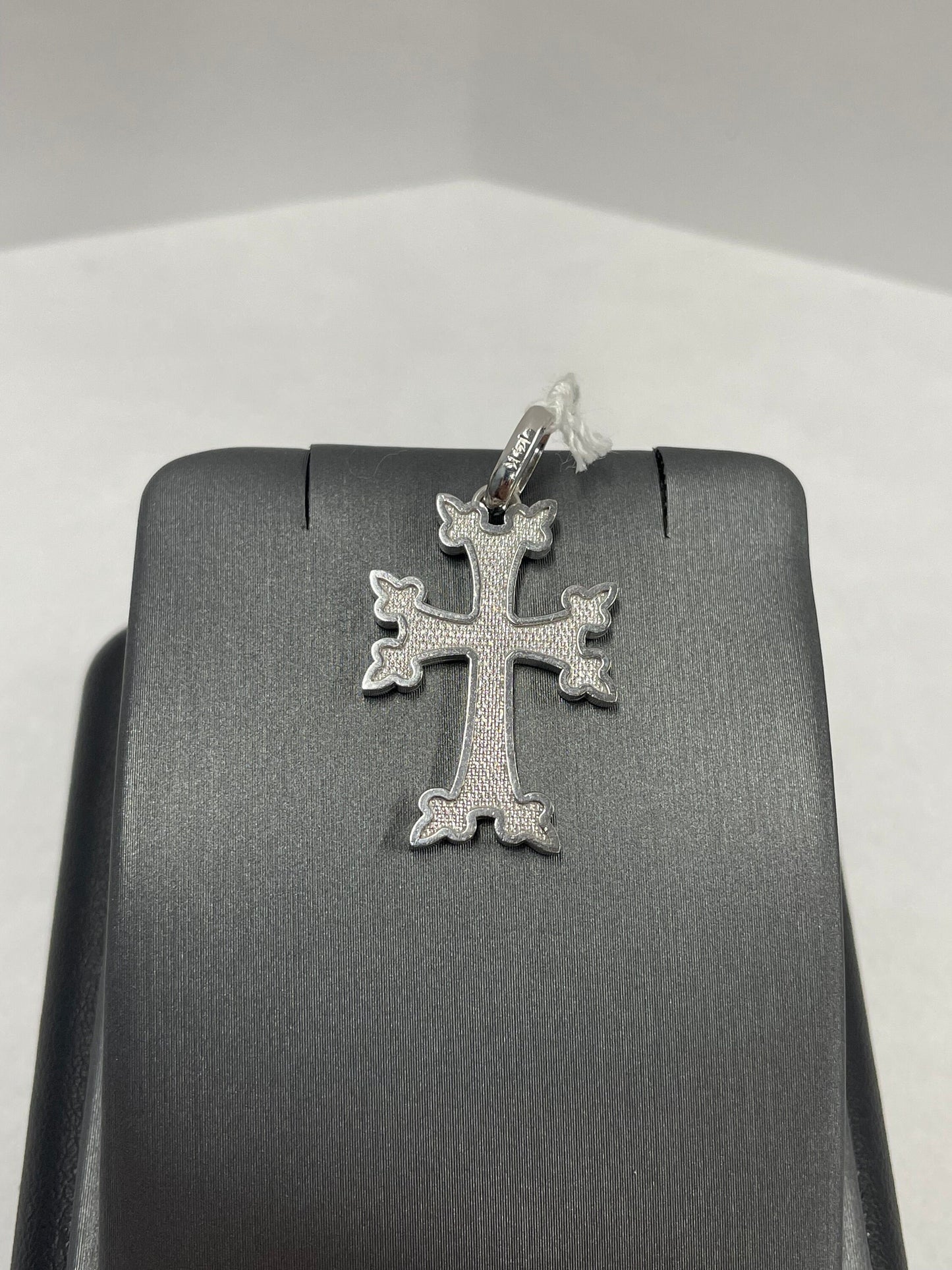 14k White Gold Small Armenian Cross Pendant