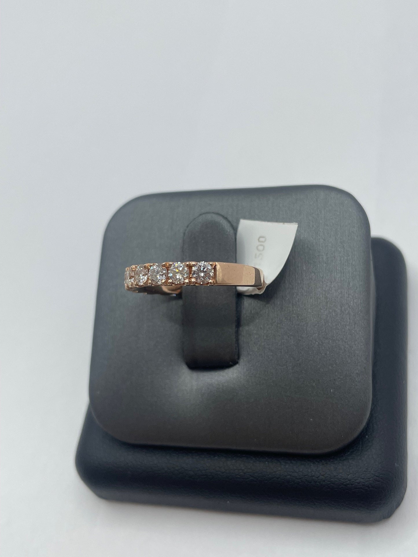 14k Rose Gold Ring Half-way Diamond Band