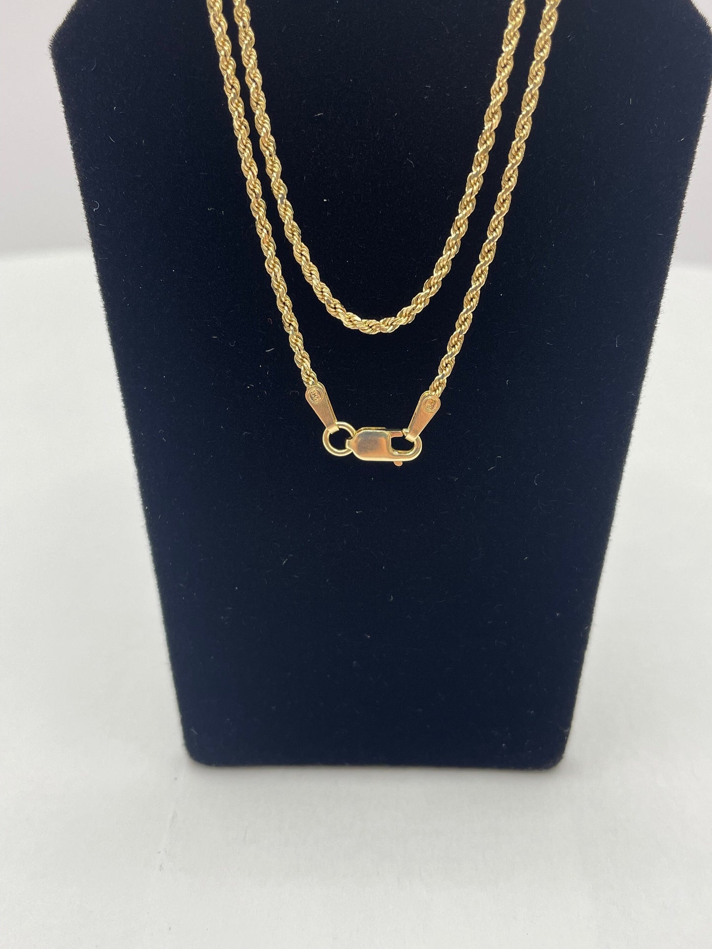 14k Yellow Gold Rope Chain 22 inch