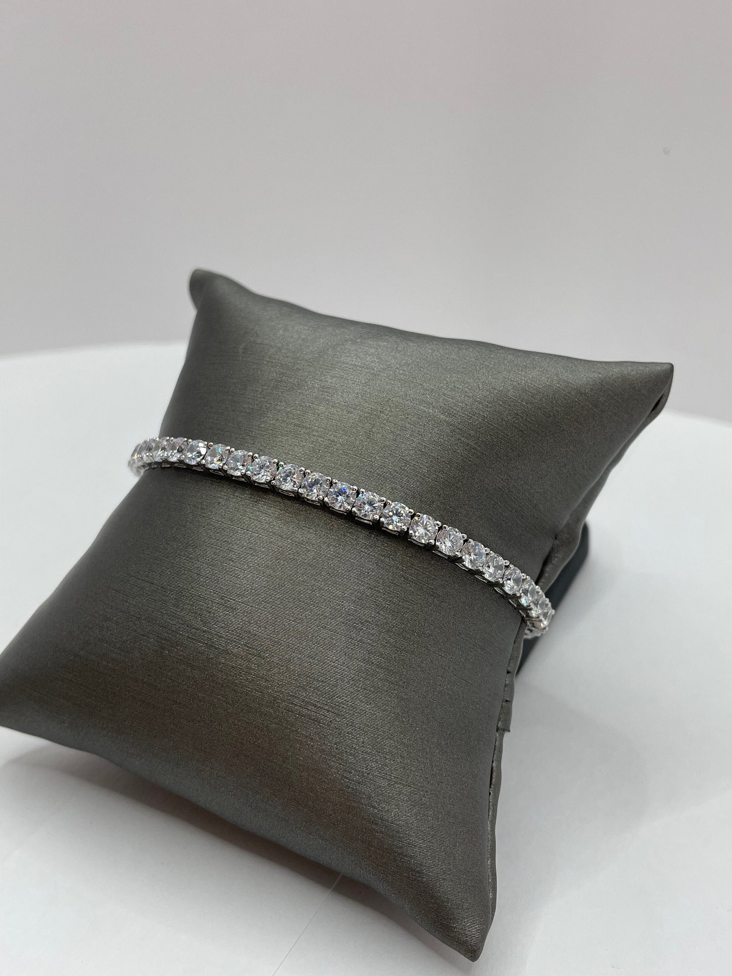 Cubic Zirconia Tennis Bracelet .925 Silver 7 inch