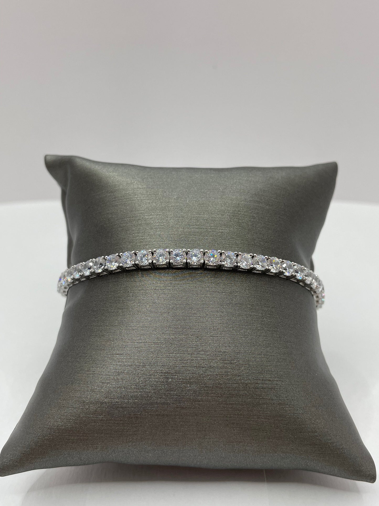 Cubic Zirconia Tennis Bracelet .925 Silver 7 inch