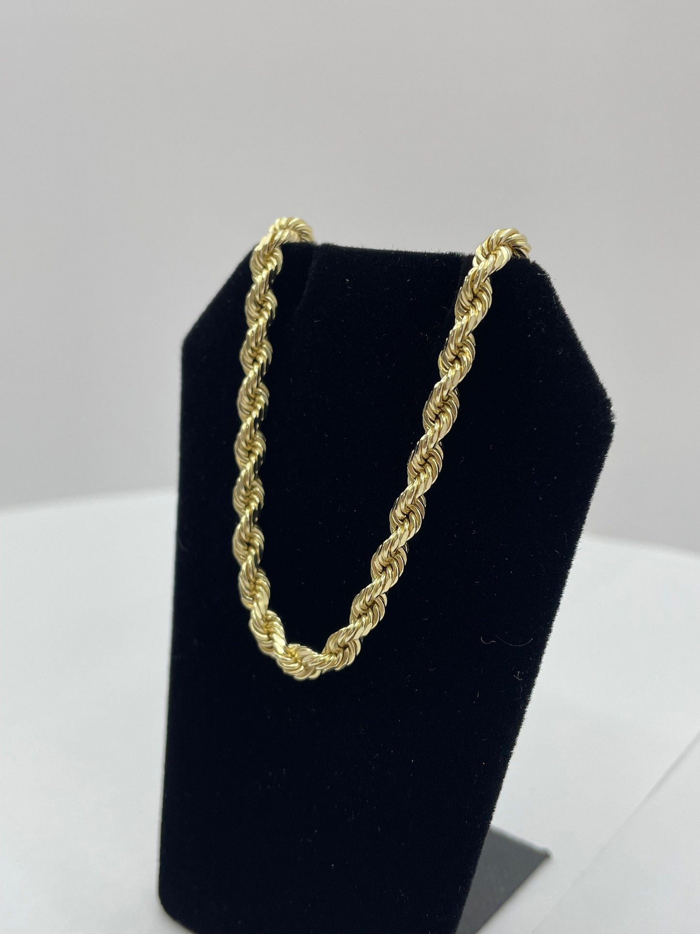 14k Yellow Gold Rope Link Chain 20 inch