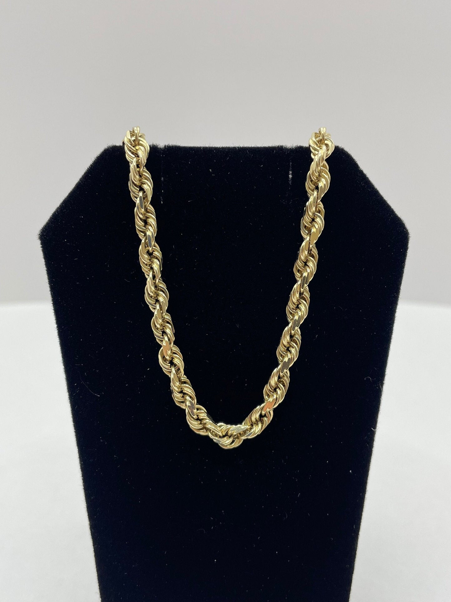 14k Yellow Gold Rope Link Chain 27.5 inch