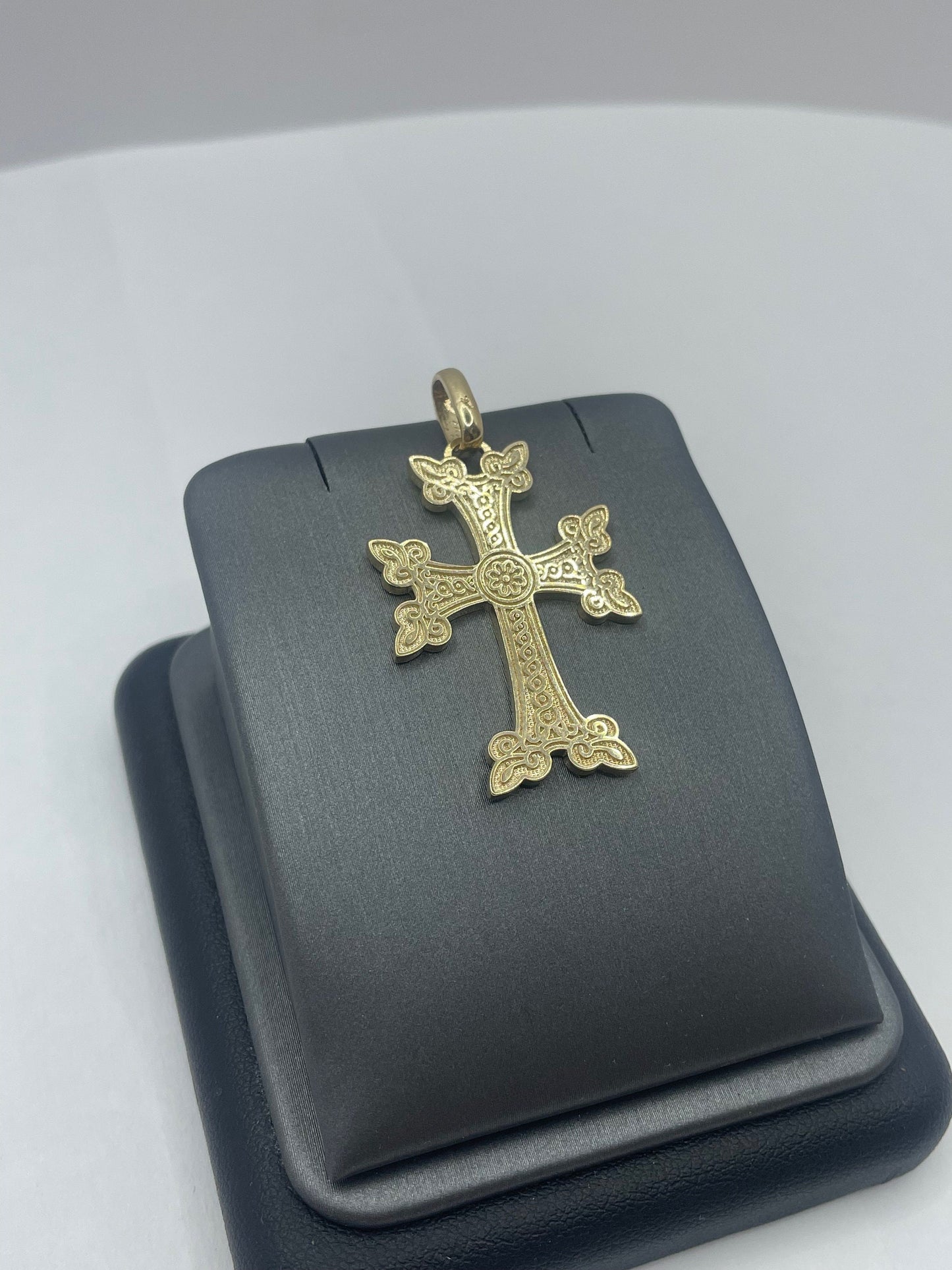 14k Yellow Gold Large Armenian Cross Pendant