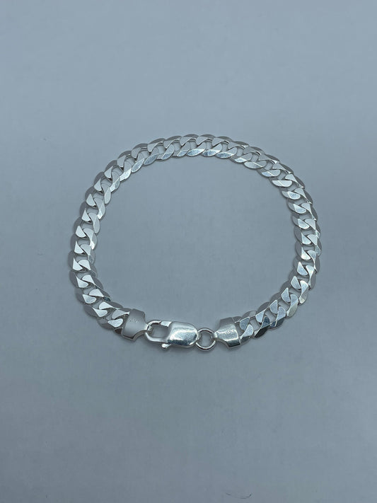 Curb Link Bracelet .925 Silver 8 inch