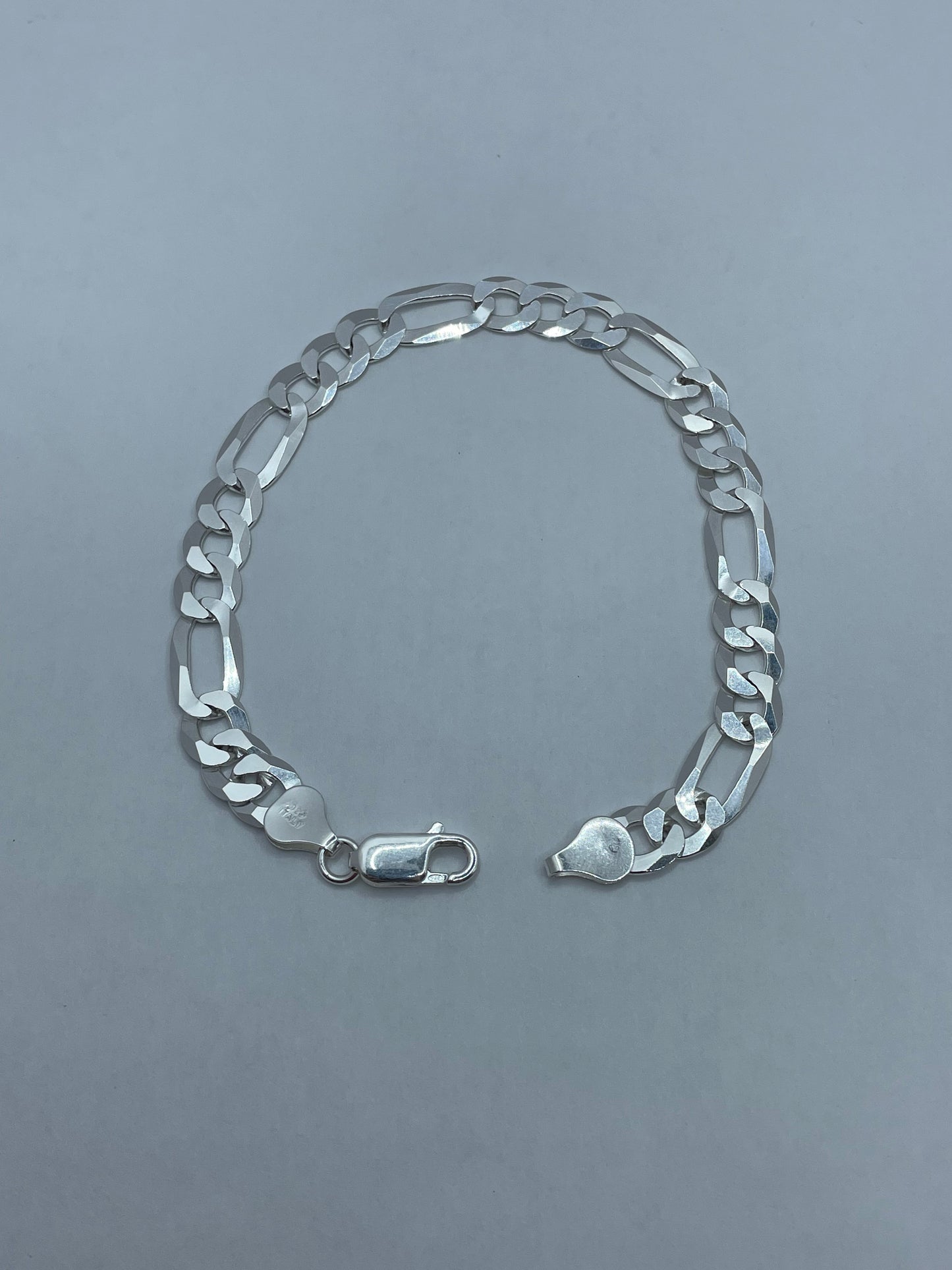 Figaro Link Bracelet .925 Silver 8 inch