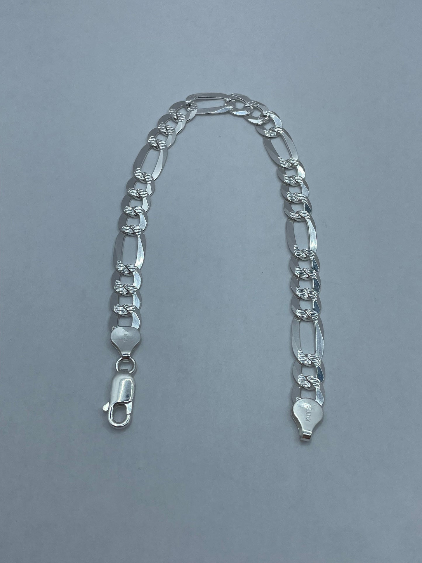 Figaro Link Bracelet .925 Silver 8 inch