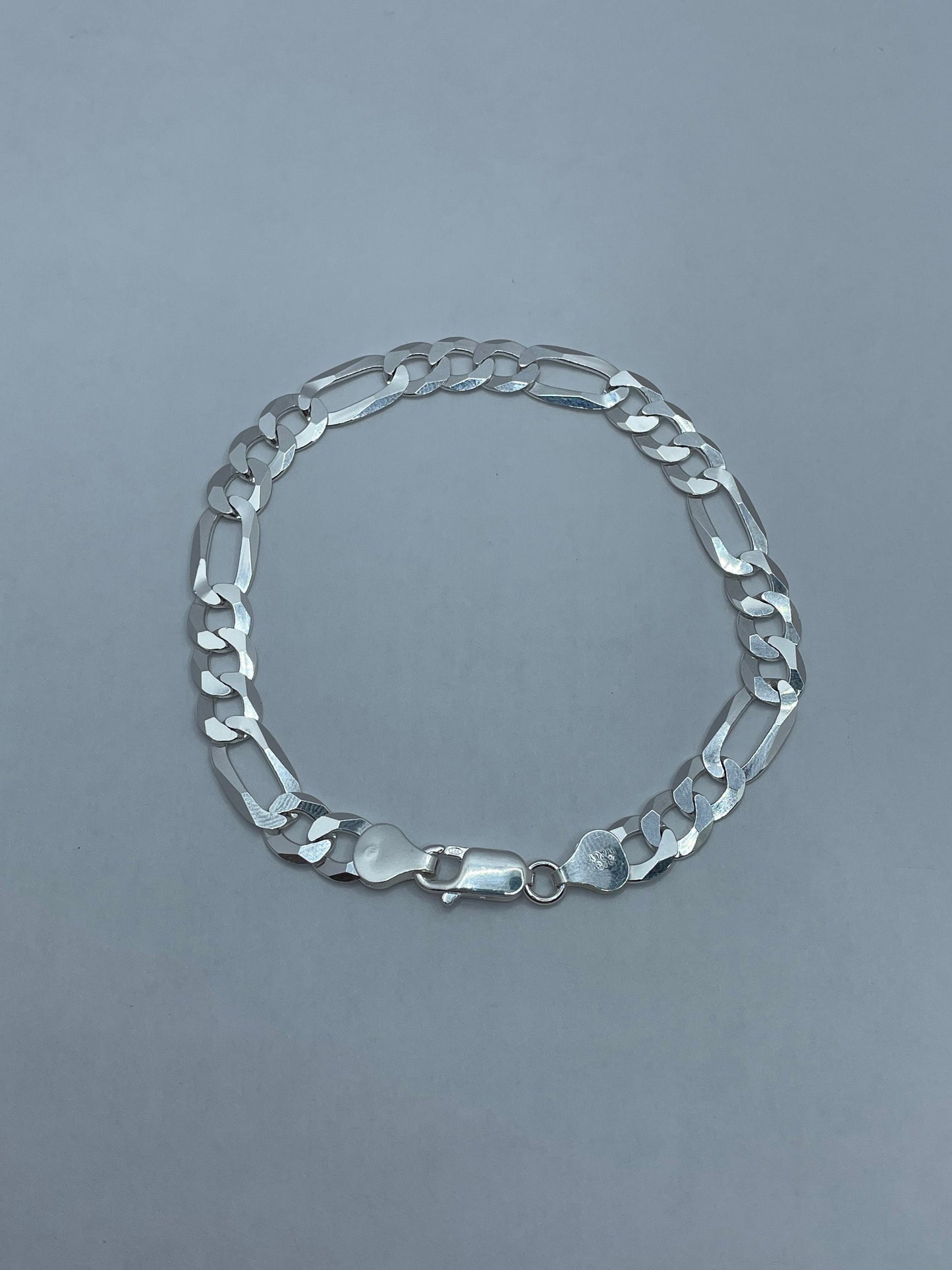 Figaro Link Bracelet .925 Silver 8 inch