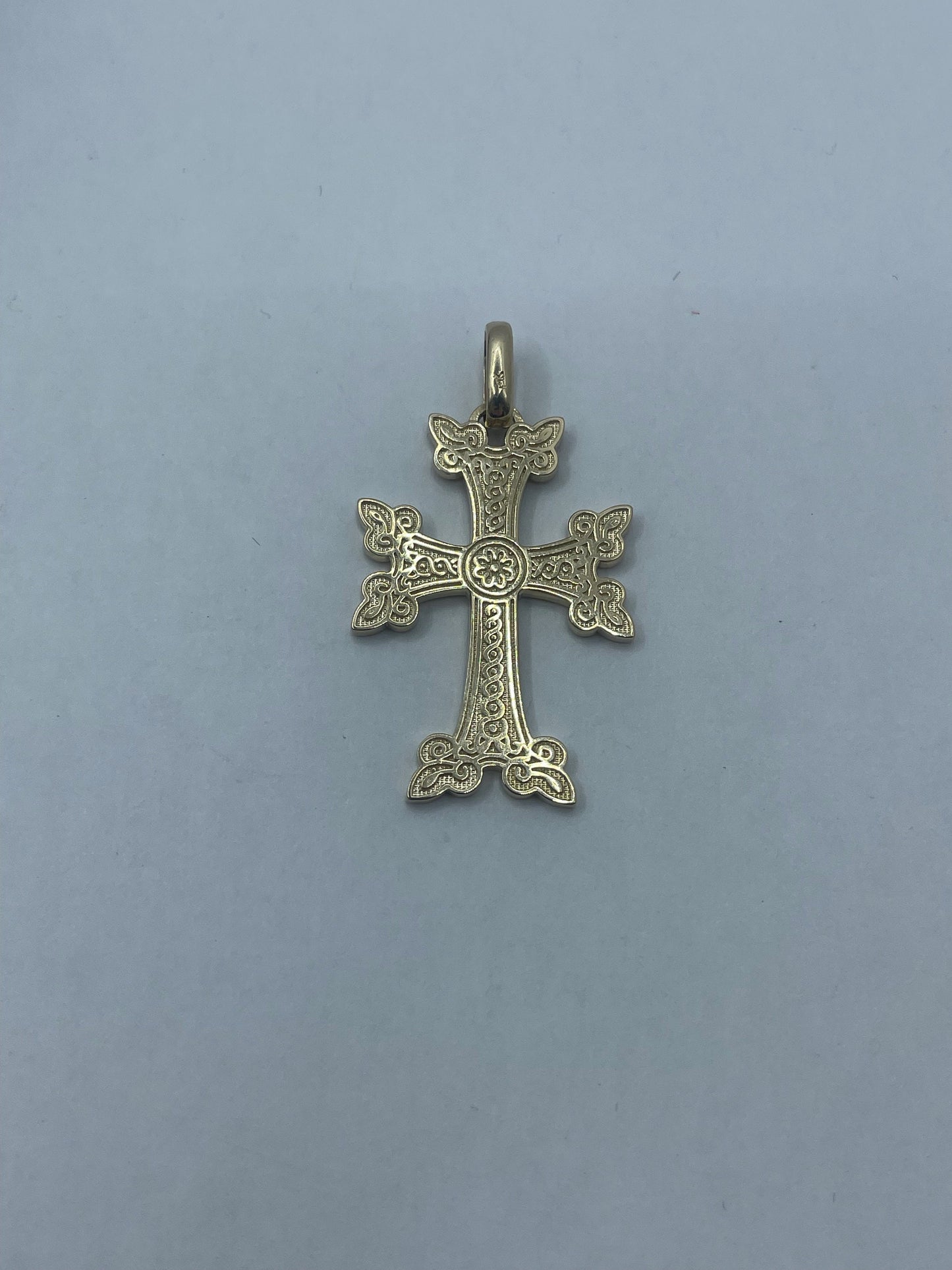 14k Yellow Gold Large Armenian Cross Pendant