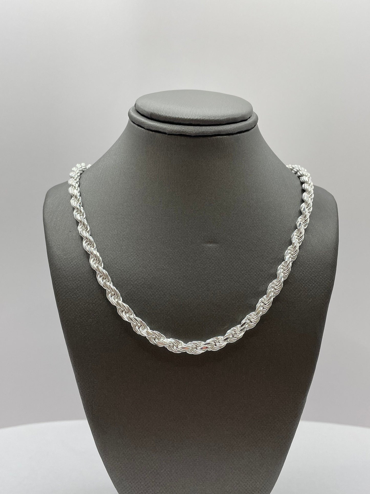 Rope Link Chain .925 Silver 22 inch