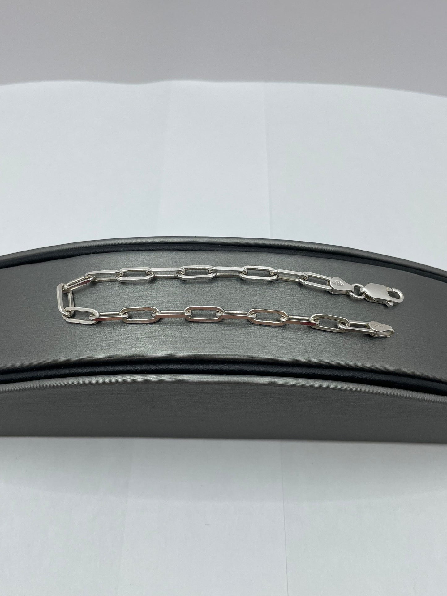 Paper Clip Bracelet .925 Silver 7 inch