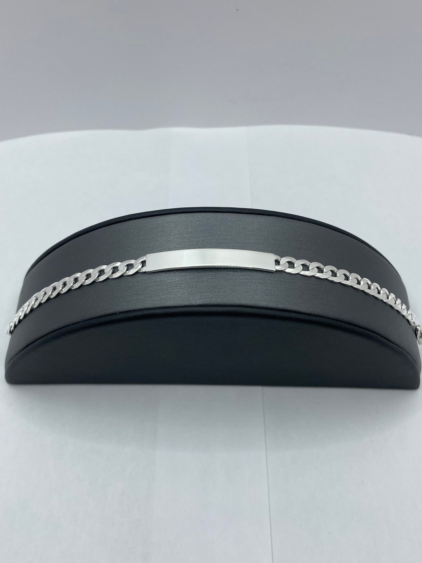 Curb Link ID Bracelet .925 Silver 8 inch