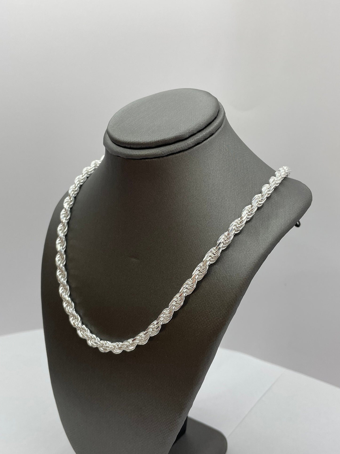 Rope Link Chain .925 Silver 22 inch