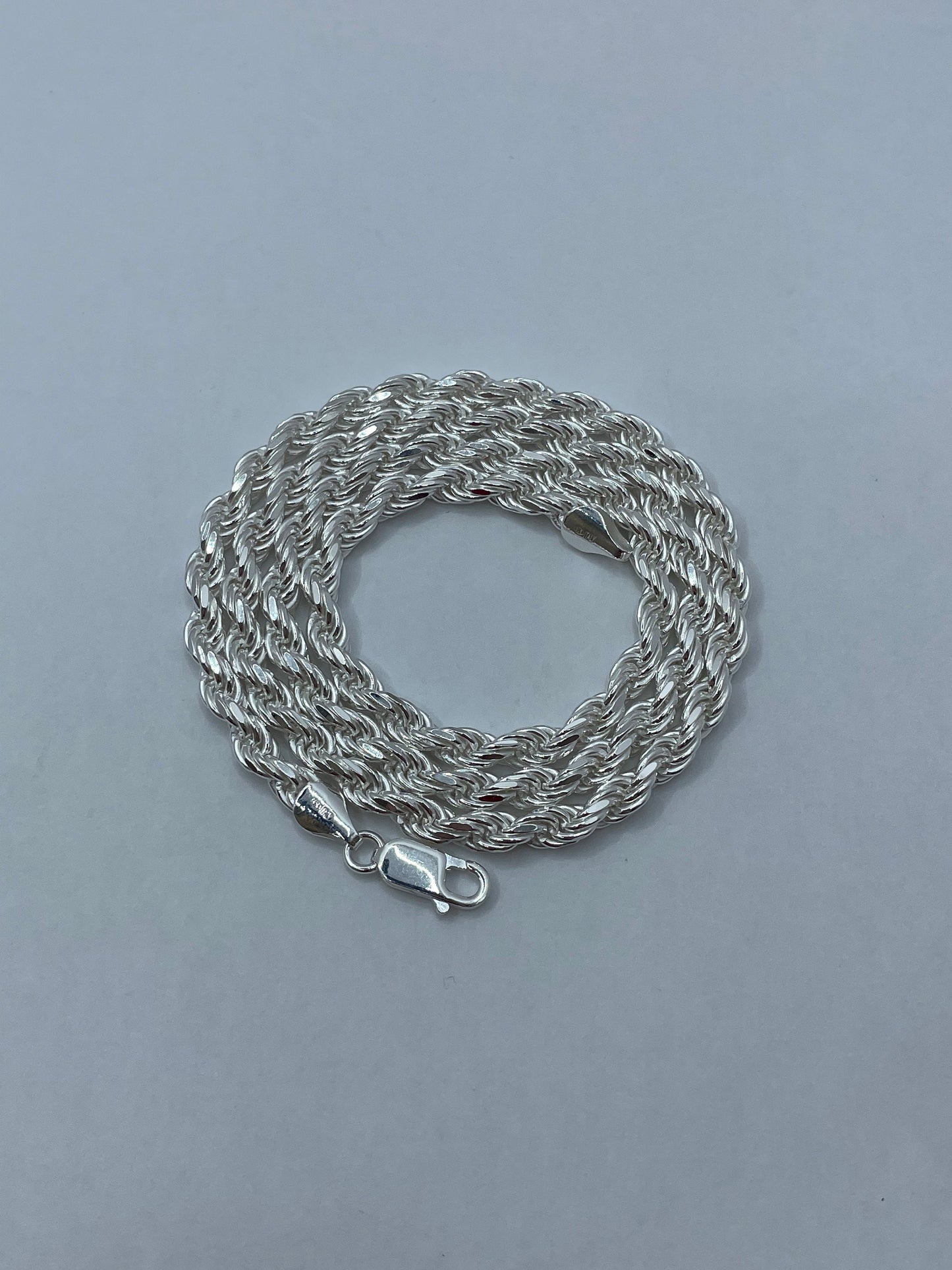 Rope Link Chain .925 Silver 22 inch