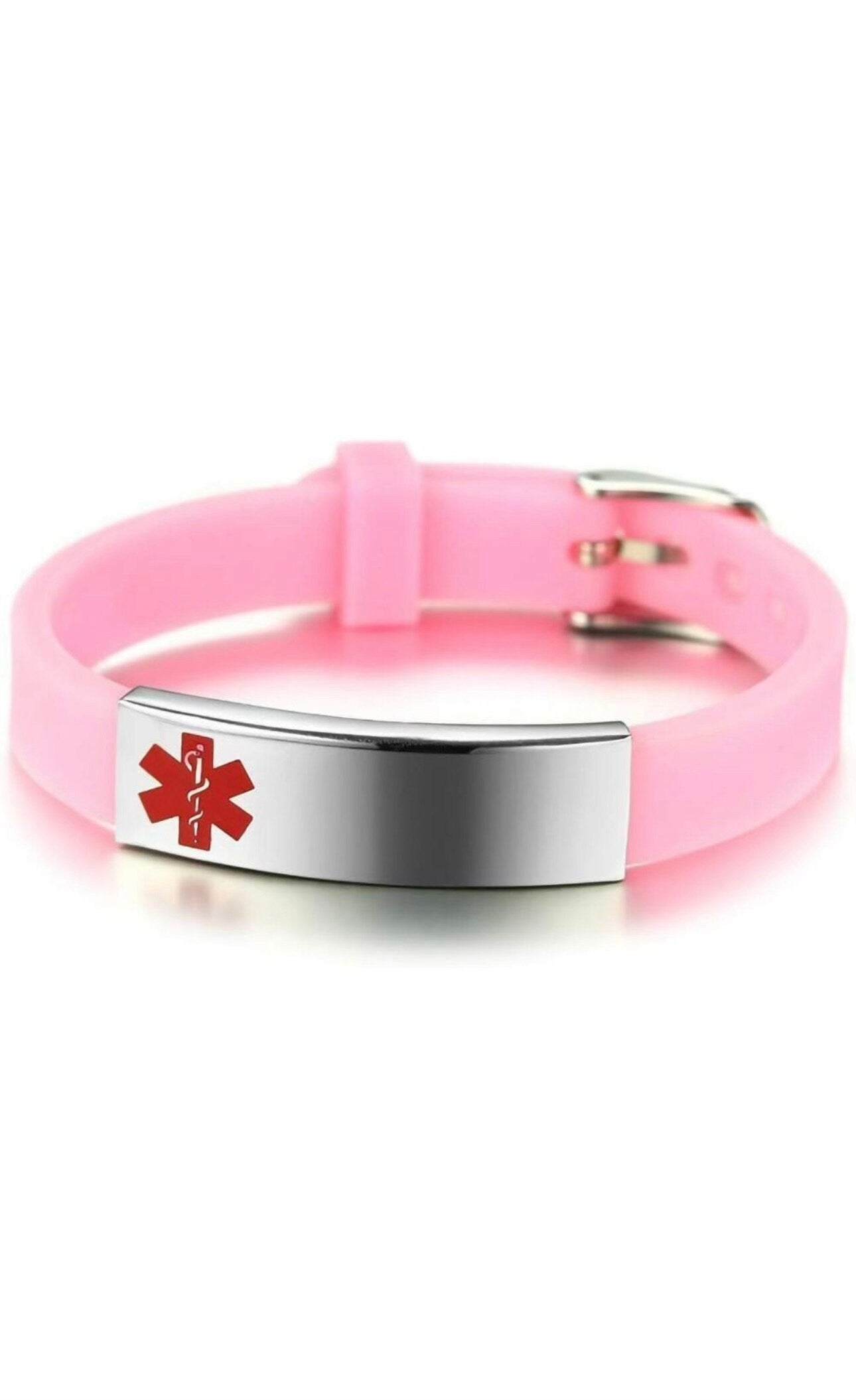 Silver Medical ID Bracelets 4 Colors W/ Free Engraving