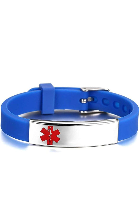 Silver Medical ID Bracelets 4 Colors W/ Free Engraving