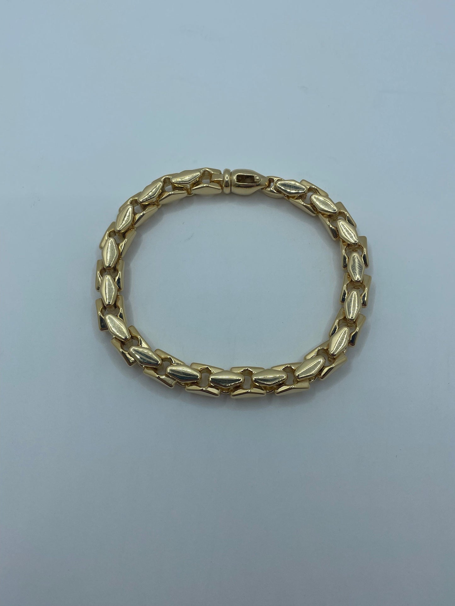 14k Yellow Gold Cable Link Design Bracelet 8.25 inch