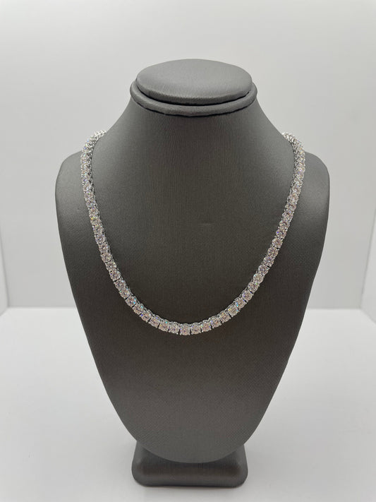 Moissanite Tennis Chain .925 Silver 16 inch