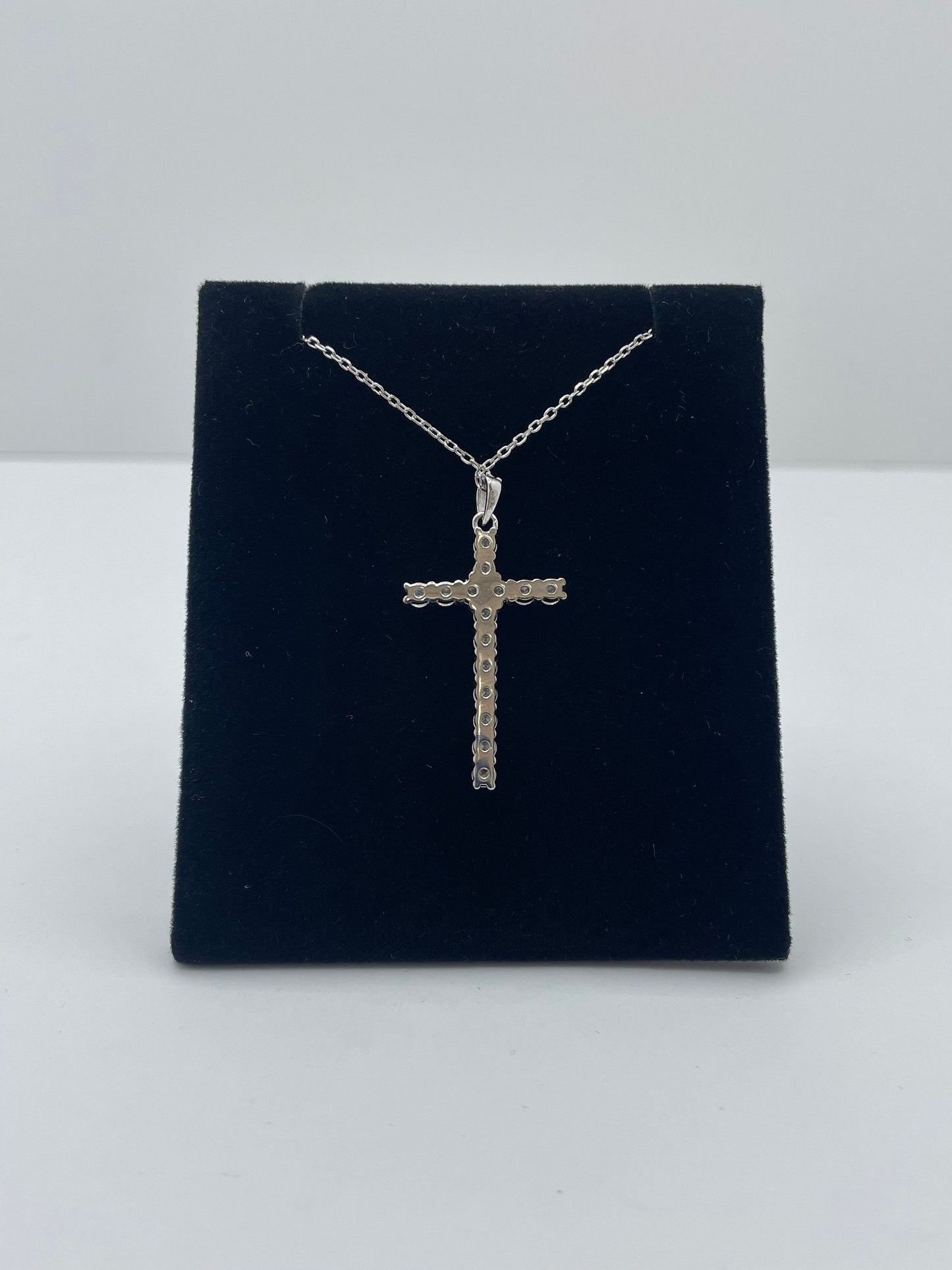 Moissanite Cross Pendant .925 Silver