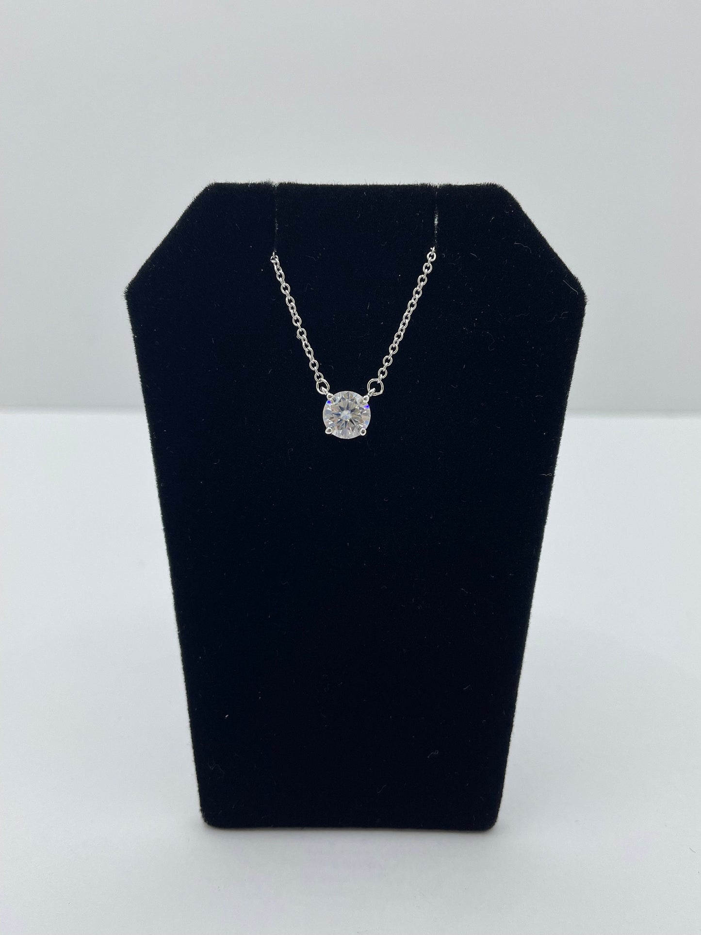 Moissanite Solitaire Pendant .925 Silver