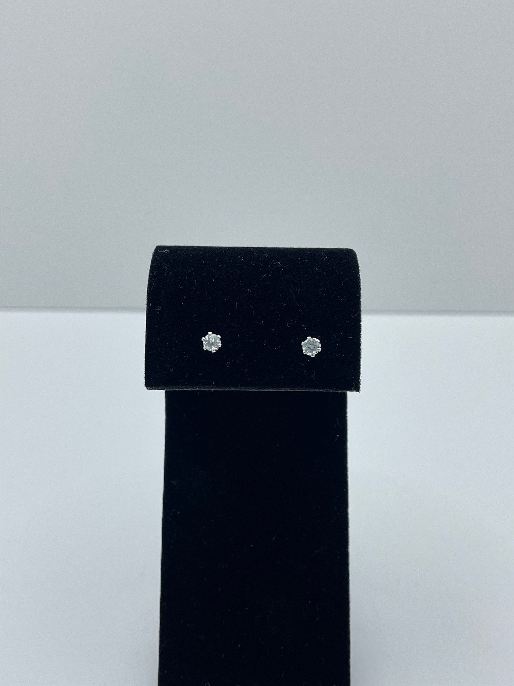 Light Blue Topaz Stud Earrings .925 Silver